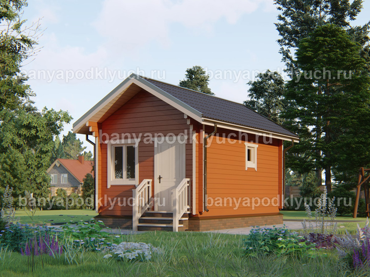 Каркасная баня 5,7x3,7 м Каркасная баня 5,7x3,7 м